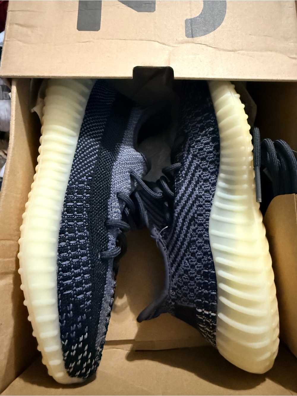 adidas Yeezy Boost 350 V2 Box Label — Brown Cardboard